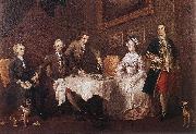 HOGARTH, William The Strode Family w Spain oil painting artist